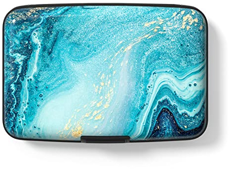 Hsxnam Kreditkartenetui aus Aluminium, RFID Blocking Kreditkartenhülle Süß Visitenkartenhülle für Damen Herren Kreditkarten Personalausweis