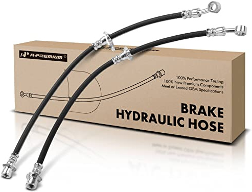 A-Premium Front Driver and Passenger Brake Hydraulic Hoses Compatible with Select Acura and Honda Models - TL 2004-2008, TSX 2004-2008, Accord 2003-2007 - Replace# 01464SDAA03, 01465SDAA03(Pack of 2)
