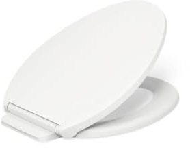 KOHLER 27331-0 K-27331-0 Glissade ReadyLatch Quiet Close Elongated Toilet Seat, White
