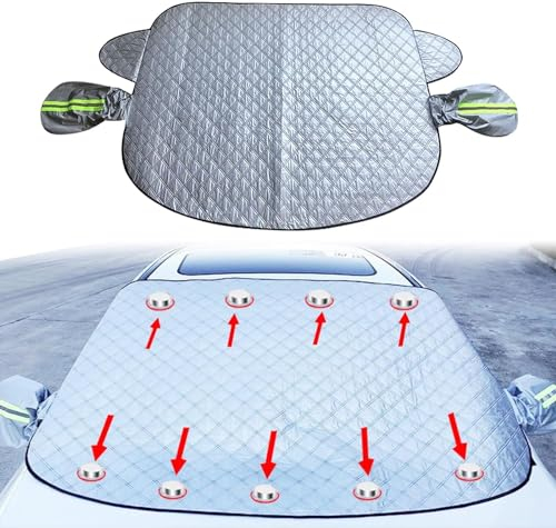 HODGON Frontscheibenabdeckung Winter Schneeschutz, für FIAT Tipo 500 500L 500X Ducato Auto Scheibenabdeckung Windschutzscheibe Abdeckung,A/148 * 116CM
