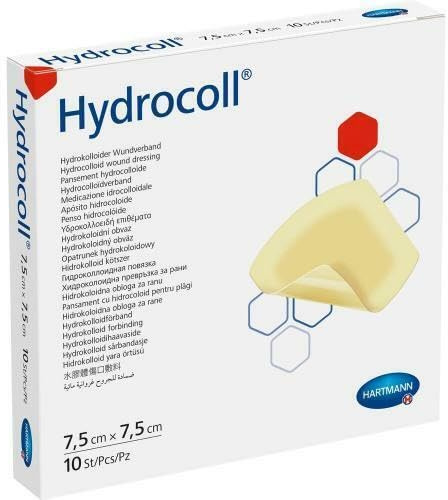 Hydrocoll 7,5 x 7,5 cm, Hydrokolloid-Verband, 10 Stück