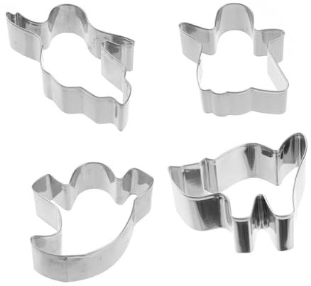 Cabilock 8 Piezas Cortador de galletas de acero inoxidable de Halloween cortapastas halloween molde galletas halloween mini linterna cortador de galletas de metal chocolate tonos terrestres
