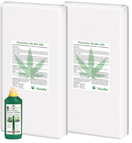 Plantaflor Cannabis Erde 2 x 50L plus HaGaFe Cannabis Flüssigdünger 1 x 1L