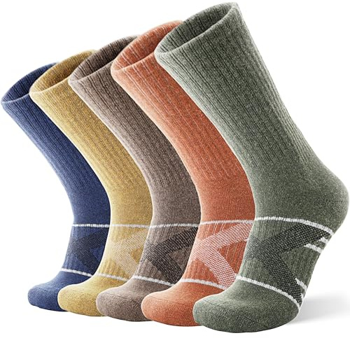 ANTSANG Calzini da Trekking Camminata in Lana Merino Caldi Termici Spessi con Ammortizzamento e Traspirabilità per Uomo Donna(42-46, Assorted D)