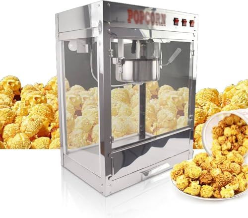 YANGYMM MáQuina para Hacer Palomitas de MaíZ, MáQuina EléCtrica de Palomitas de MaíZ de 1600 W, Palomitas de MaíZ Frescas Caseras en Menos 3 Minutos, Favoritos de Las Fiestas de CumpleañOs