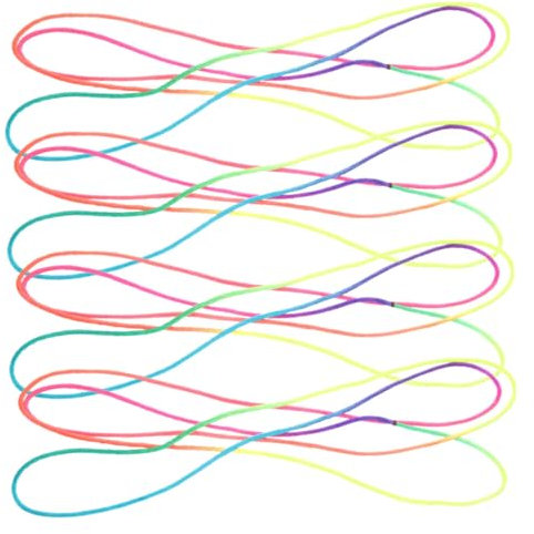 KONTONTY Cat Cradle Strings Finger String Hand Game Playthings for Children 1.6m Colorful Portable Rope Toys Educational Cooperative Games 4pcs Set