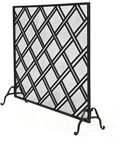 GKJHTED Pantalla Protectora para Chimenea, Pantalla Protectora contra Incendios/Protector contra chispas, núcleo de Chimenea Europeo, Pantalla de Hierro Forjado, Chimenea Decorativa, par
