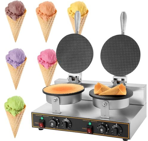 Macchina Per Waffle Belga, Macchina Per Waffle Rotonda Intelligente Commerciale, Macchina Per Waffle Antiaderente, Macchina Per Waffle Commerciale Professionale Per Ristoranti,Double-220V
