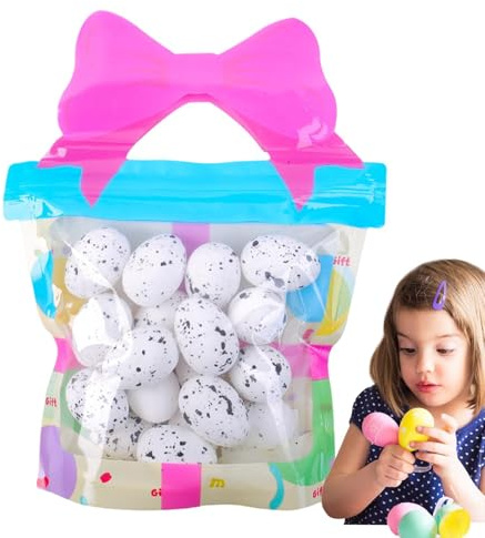 Ostereier Ostern Eier Deko,36Stück Schaum Ostereier Dekorative,Tischdeko Ostern Deko Eier Für Osterkranz, Blumenkorb, Sträuße, Fenster Und Tischdekoration
