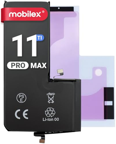 MOBILEX® Batteria per iPhone 11 Pro Max | Chip TI | 3969mAh - OEM | Sostituzione interna con adesivo | Capacità originale