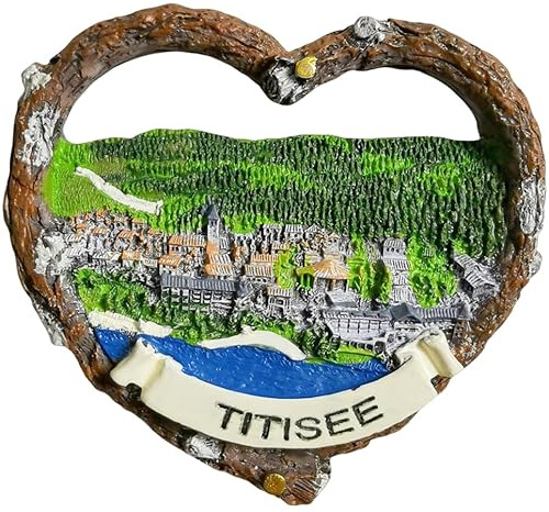 Kühlschrankmagnet Titisee Deutschland Touristen-Souvenir Kühlschrank 3D Deko Magnet handbemalt Handwerk