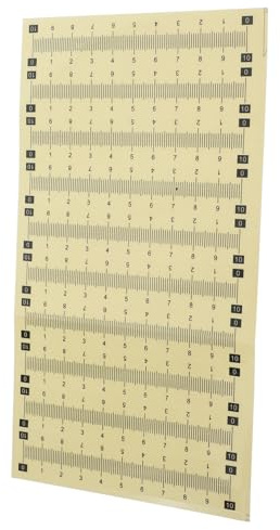 Healifty Fish Measuring Ruler Gauge Tape with High Adhesion and Dustproof Pvc Material, 20-sheet Pack Self Adhesive Measuring Sticker for Saw Table and Sewing Applications