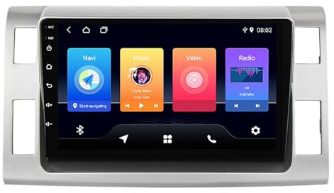 Receptor estéreo de coche Android 14 doble DIN para Toyota Previa 3 XR50 Estima 2006-2019, navegación de pantalla táctil de 9 pulgadas, manos libres Bluetooth, RDS, cámara de respaldo, micrófono