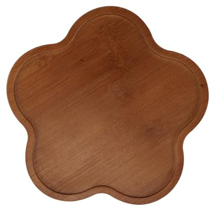 Healifty Plateau Bois sur Pied Forme Fleur pour Ranger Clés Accessoires et Petits Objets Décoration Maison Bureau