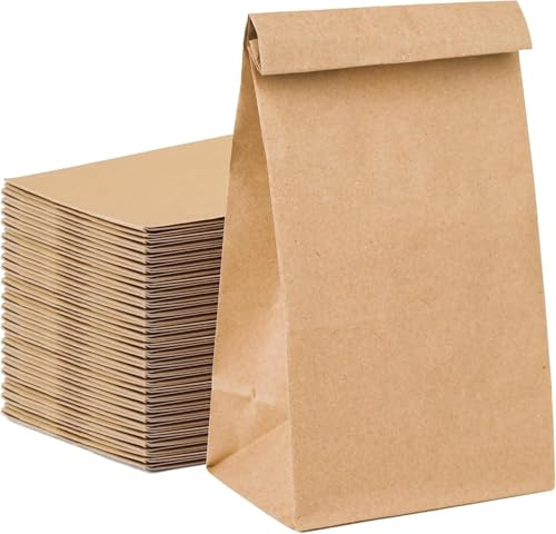 100x Beutel 20 x 13 cm - EXTRA STARK - braune Kraftpapiertüten Geschenktüten Kraftpapierbeutel als DIY Adventskalender - Ostern & Weihnachten - Tüten selber machen (2x50)