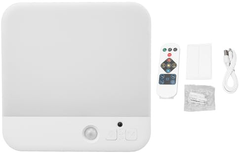 Fafeicy Le Plafond de Capteur de Mouvement Rechargeable, luminosité Réglable avec Modes D'éclairage à Distance à Distance, Batterie de 4200mAh pour Le Couloir, Escaliers, Placards, 3