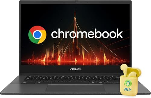 ASUS Chromebook Laptop, display LED FHD da 14 pollici, MediaTek Kompanio 520 a 8 core, RAM da 4 GB, 3600 MHz, memoria da 196 GB (eMMC da 64 GB + scheda SD da 128 GB), Chrome OS, webcam HD, WiFi 6