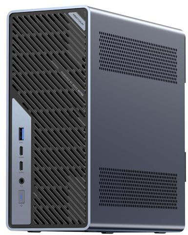 MINISFORUM MS-02 Ultra Mini PC, Intel Ultra 9 285HX, 32GB DDR5, 1TB SSD, PCIe 5.0, 4×DDR5 & 4×M.2, USB4 v2 80Gbps, dual 25GbE+10GbE+2.5GbE, Wi‑Fi 7, 350W PSU
