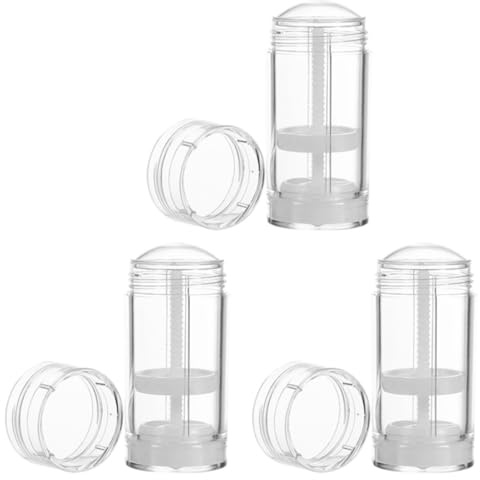 Tubes de Déodorant à Remplissage Bas 3 Pièces 15g As | Couvercle, Format Rechargeable, Nettoyage Facile, pour Voyage et Usage Domestique