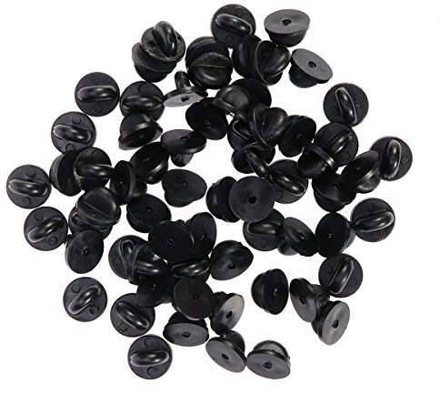 Ultnice 100 Krawattennadel Schmetterling, Gummi Pin Rücken, Ersatz Anstecknadel, Halter-Schließe