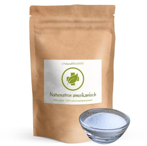 vitalundfitmit100 Original Naturnatron amerikanisch 1000 g – Natriumhydrogencarbonat E500ii