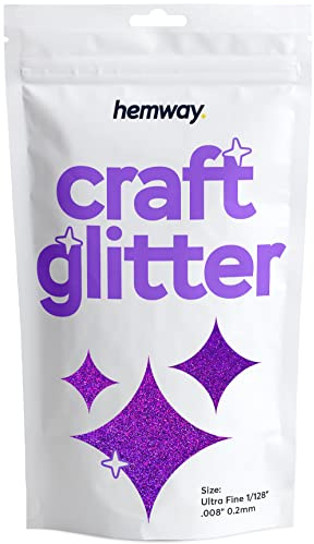 Hemway Craft Glitter 100g 3,5 Unzen Feinstsichter 1/128 0,008 0.2MM (lila Holographic)