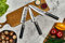 SAMURA Blacksmith Micarta Couteau de cuisine japonais professionnel Damas Set de 3 : utilitaire, Nakiri, Santoku. Dureté : 60 HRC.…