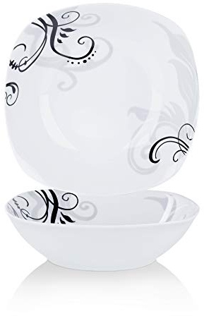 VEWEET 2-teilig Porzellan Salatschüssel 'Zoey', 1050 ml, Vielseitig Einsetzbar als Salatschalen und Suppenschalen Ergänzung zum Tafelservice 'Zoey'