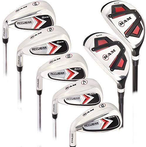 Ram Golf Accubar Mens Clubs All Graphite Iron Set 6-7-8-9-PW with Hybrids 24° and 27° - Lefty