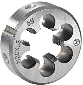 sourcing map M20 x 1,5 metrische Rundschneidemaschine Gewindeschneideisen 45 mm AD legierter Stahl