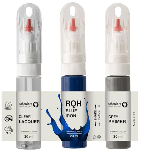 SD COLORS Blue Iron RQH - Pennello per ritocchi, 20 ML, per riparazione graffi (vernice+primer e laccetto)