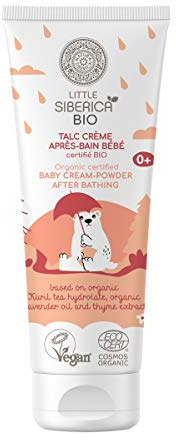Natura Siberica Little Siberica Crème pour bébé en poudre certifiée biologique après le bain 75 ml