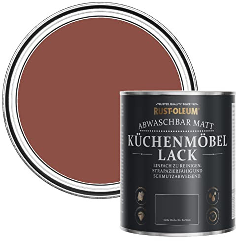 Rust-Oleum abwaschbare Küchenschrankfarbe in rot mit Matt Finish - Ziegelrot 750ML