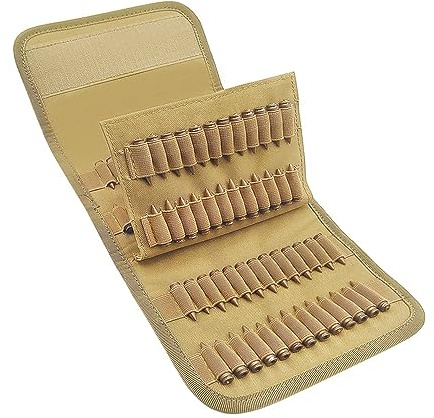 Tactical 100 Rounds Rifle Pistol Bullet Cartridge Ammo Pouch Ammunition Shell Carrier Holder Storage Case Bag for 10/22 .22 LR .17HMR .222 .223 Cal 5.56mm