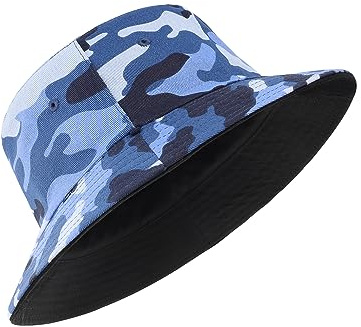 Zylioo Camouflage Fischerhut XXL/3XL Military Tactical Anglerhut Für Großen Kopf Doppelseitiger Beidseitiger Sonnenhut für Sommer Outdoor Golf