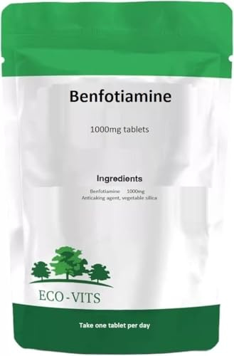 MAX Strength BENFOTIAMINE 1000mg (30 Tablets) Blood Sugar Fat Soluble B1