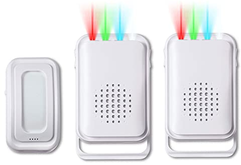 HoneTeek Rilevatore di movimento campanello per ingresso in negozio aziendale, allarme di benvenuto campanello per anziani domestici (1 sensore e 2 ricevitori)