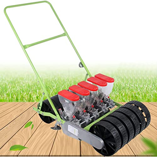 YHUEGH Seminatrice a Spinta da Giardino, seminatrice di precisione in Metallo può seminare simultanea a 5 File, coltivatore da Giardino e motocoltivatore seminatrice a filari, spandiconcime