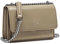 David Jones - Damen Kleine Umhängetasche - Frau Ketten Schultertasche PU Leder - Handtasche Mini Crossbody Bag mit Klappe - Handy Party Tasche Kettentasche Abendtasche Mode Trend - Beige
