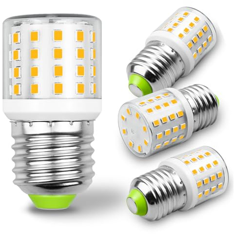 ZHENMING E27 LED 5W 3000K Warmweiß Nicht Dimmbar Ersatz 60W Halogen | Super Hell 800LM Kompakt A50 Glühbirne AC100-265V 4 Stück