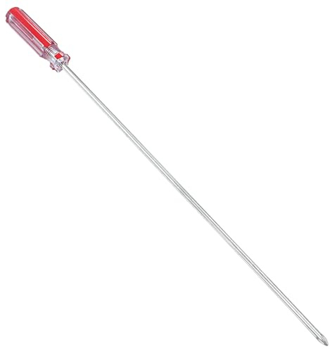 Piutouyar 8 Inch Phillips Screwdriver, Extra Long Shaft Cross Head Screwdriver #1 Magnetic Tip Screwdrivers Long Screwdriver for Repair Home Improvement, Red