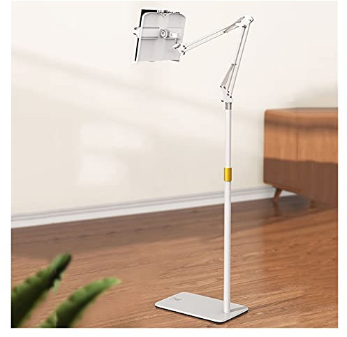 Boden-Bücherständer, Leseständer, Buchständer, Dokumentenhalter, Leseablage, Kochbuch-Dokumentenhalter, Ständer, Bücherstütze für iPad, verstellbarer Notenständer, Buchhalter (Farbe: Weiß) (Weiß)
