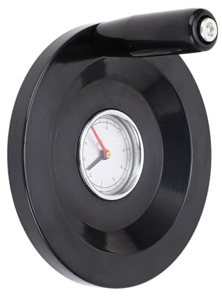 DEWIN Handwheel with Indicator，Digital Handwheel Digital Aluminum Handwheel Round 0 to 9 Dial Hand Wheel with Indicator for Convenient Handle Assembly 16 X 160mm/0.63 x 6.3in (Black)
