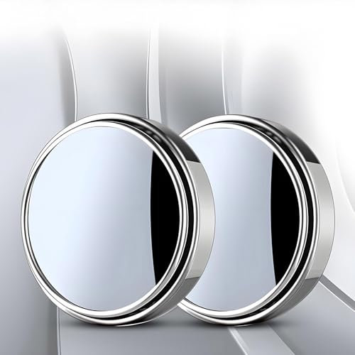 2pcs Auto Blind Spot Spiegel für Seat MII Ibiza Leon Arona Ateca Tarraco Alhambra 360°Weitwinkel Toter Winkel Spiegel Auto Beschlagfreier Seite Rückspiegel Für Auto,Silver-Adhesive Backing