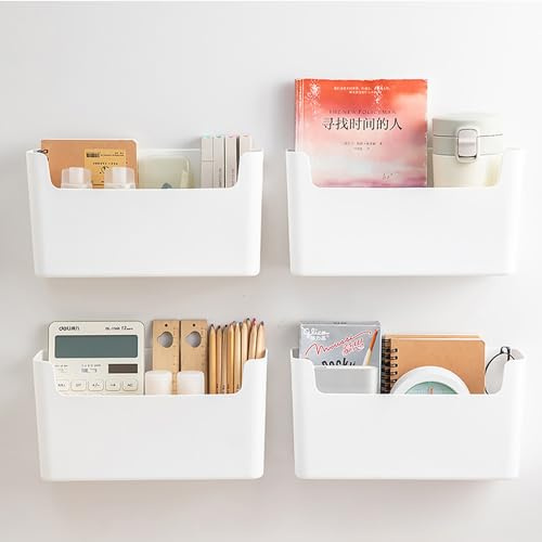 Oungy 4er Küchenschranktür Aufbewahrungsbox Küchenschranktür Organizer Selbstklebende Schranktür Organizer Ohne Bohren Zeitungshalter Wand Wandmontierte Wandorganizer Büro Zeitschriftenhalter Wand