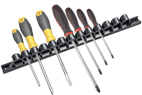 Porte-outils d'atelier – Support mural multifonction pour tournevis – Support de rangement pour outils à main, clés à molette, présentoir pour tournevis, étaux