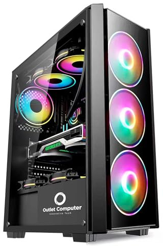 PC Gaming Ordinateur de Bureau Fixe i7 - RAM 64 Go - SSD 1 to - RTX 5060TI 8 Go GDDR6 - Windows 11 Pro - WiFi USB - HDMI et VGA - sans Fil - Bureau Internet Scolaire