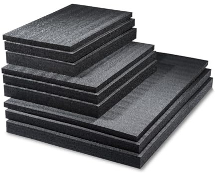 GUARDIQUE Multilayer Schaumstoff 600 x 400 x 30 mm, 1 Stk., Shadow Foam, Schneiden und Abziehen, Anpassbare, Kaizen, Werkzeugeinlage für Werkzeug, Kamera, Werkzeugkoffer, Werkzeugwagen, Schwarz