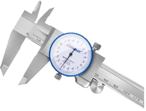 Dasqua Schieblehre mit Skala 0-300mm - Genauigkeit ±0,025mm - Gehärteter Edelstahl, Anti-Schock-Design - ISO13385-1/DIN862-konform