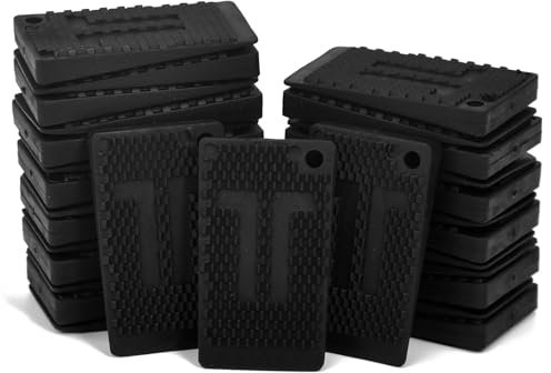 WEFHEF 30 Pz Livellatori Flessibili in Plastica,Livellatori per Mobili in Plastica Antiscivolo da 5 * 3 cm,Cunei per Livellare Mobili, Tavoli, Sedie, Credenze